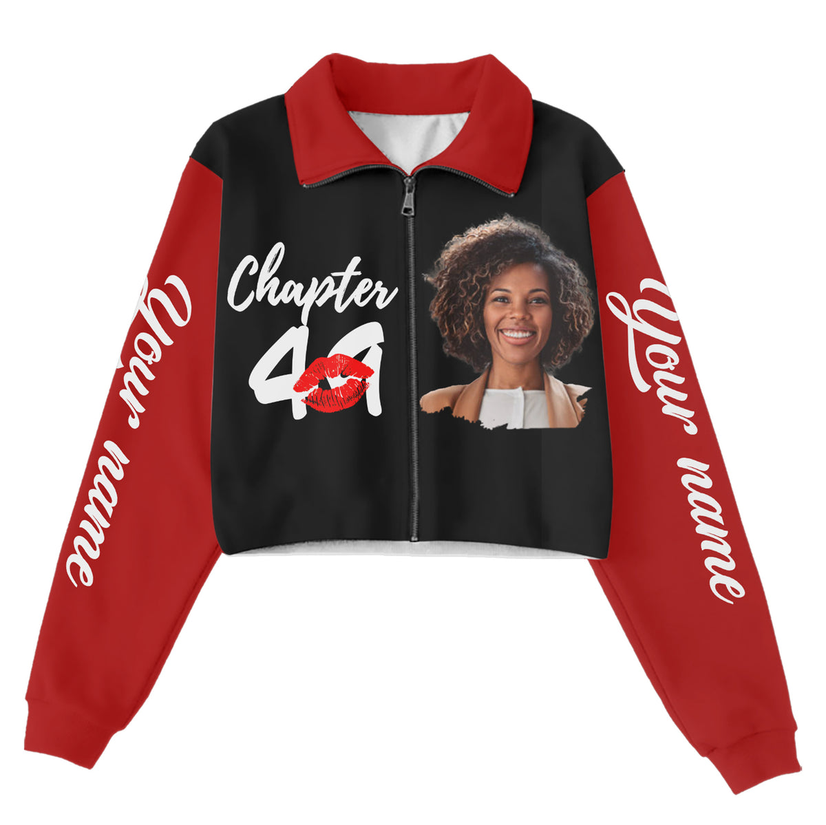 Women‘s Lapel Collar Cropped Sweatshirt - Chapter 49, Fabulous Since 1977 - ALK