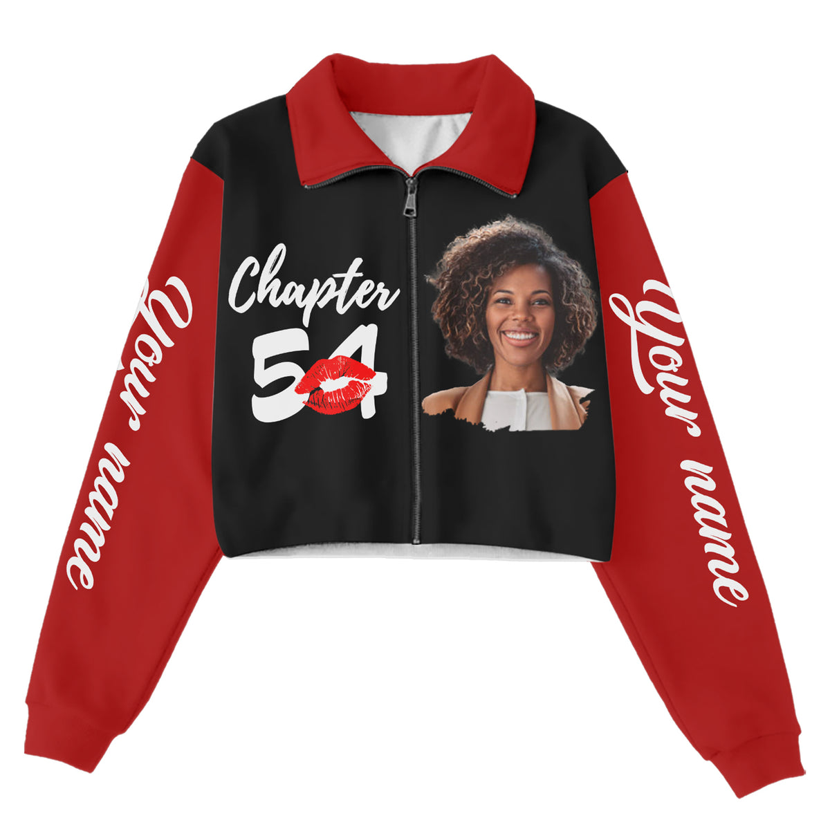 Women‘s Lapel Collar Cropped Sweatshirt - Chapter 54, Fabulous Since 1971 - ALK