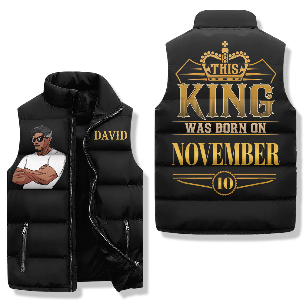 Puffer Vest - Personalised November Birthday Month, Gift Ideas For November Birthday Men