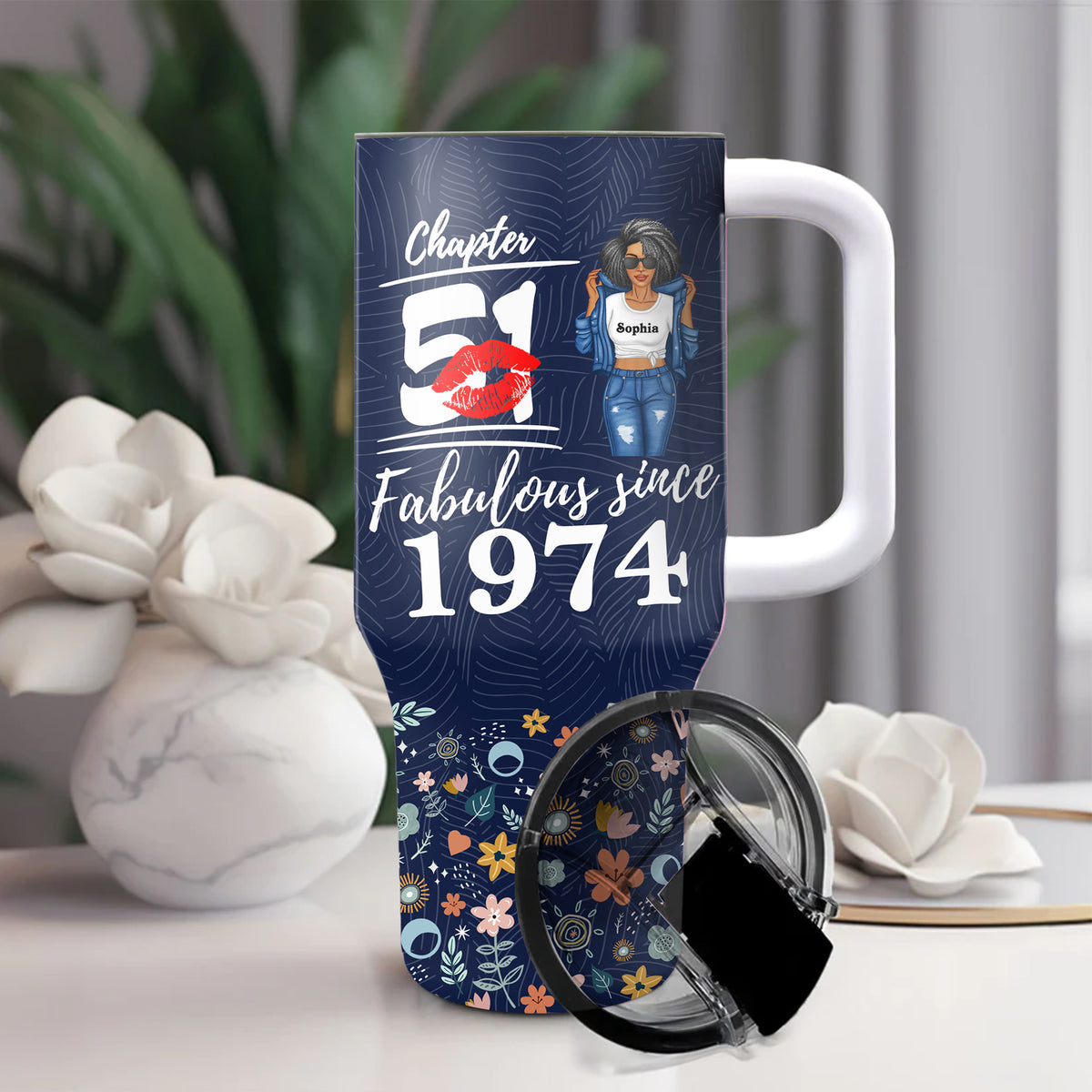 Personalized Tumbler With Straw, Gift Ideas 51st Birthday Woman-ALK