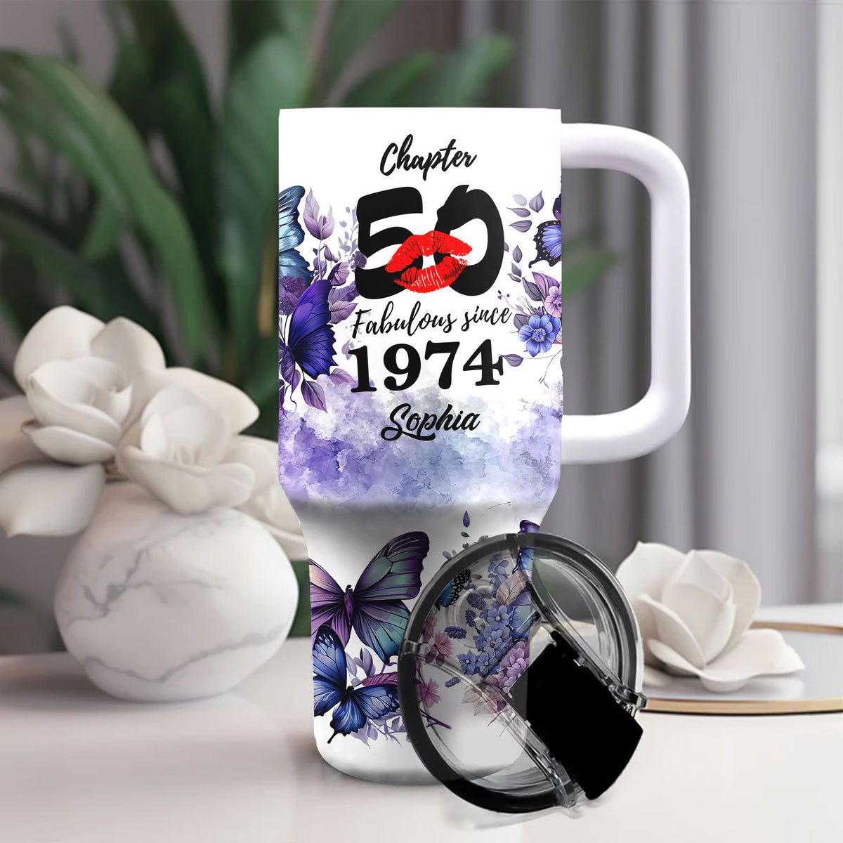 Personalized Tumbler With Straw, Gift Ideas 50th Birthday Woman-ALK