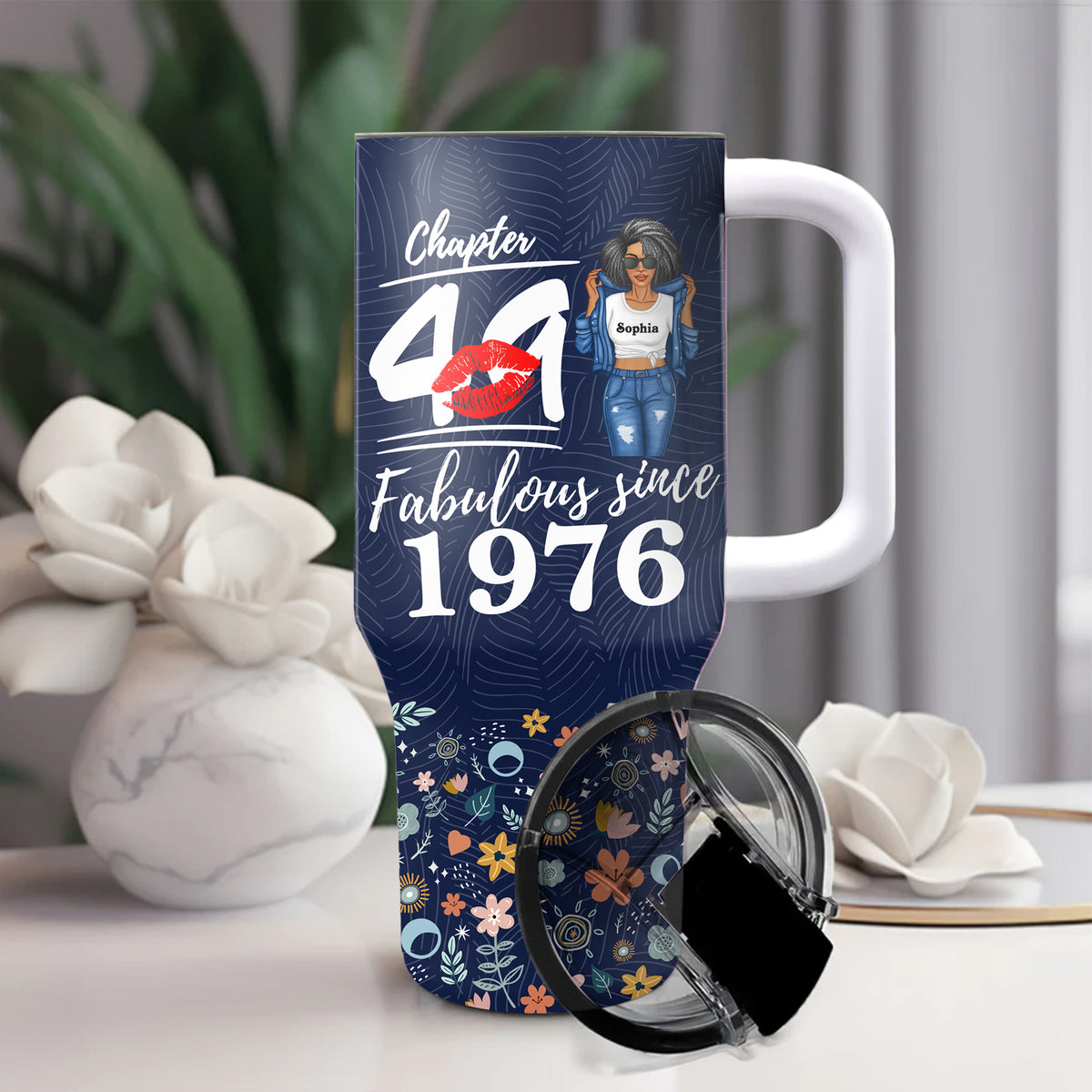 Personalized Tumbler With Straw, Gift Ideas 49th Birthday Woman-ALK