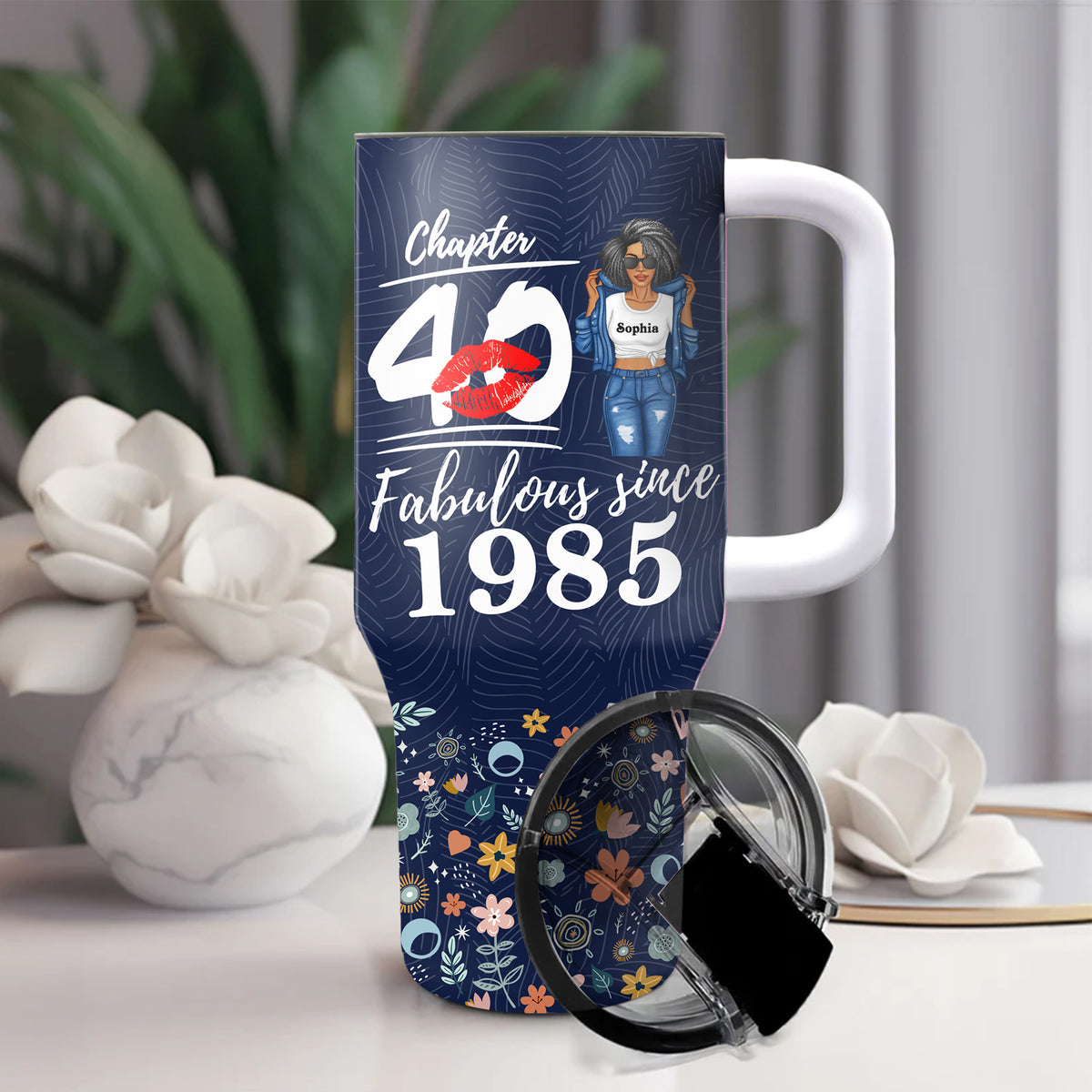 Personalized Tumbler With Straw, Gift Ideas 40th Birthday Woman-ALK