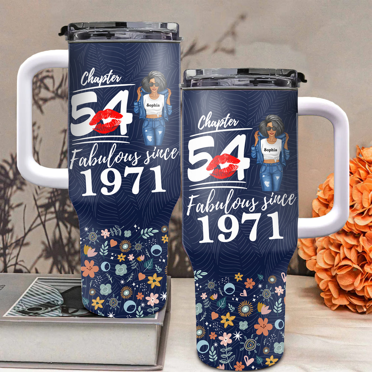 Personalized Tumbler With Straw, Gift Ideas 54th Birthday Woman-ALK