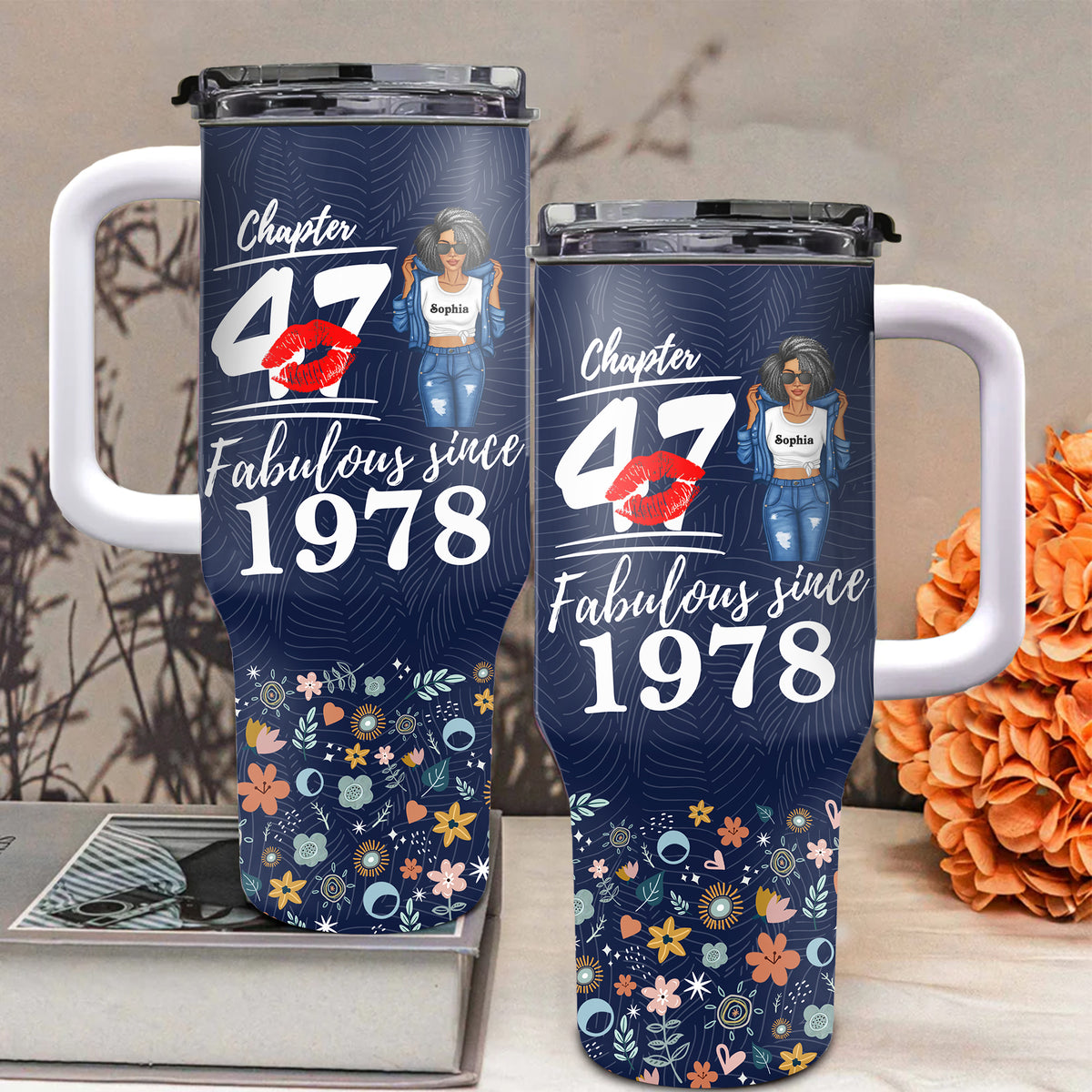 Personalized Tumbler With Straw, Gift Ideas 47th Birthday Woman-ALK