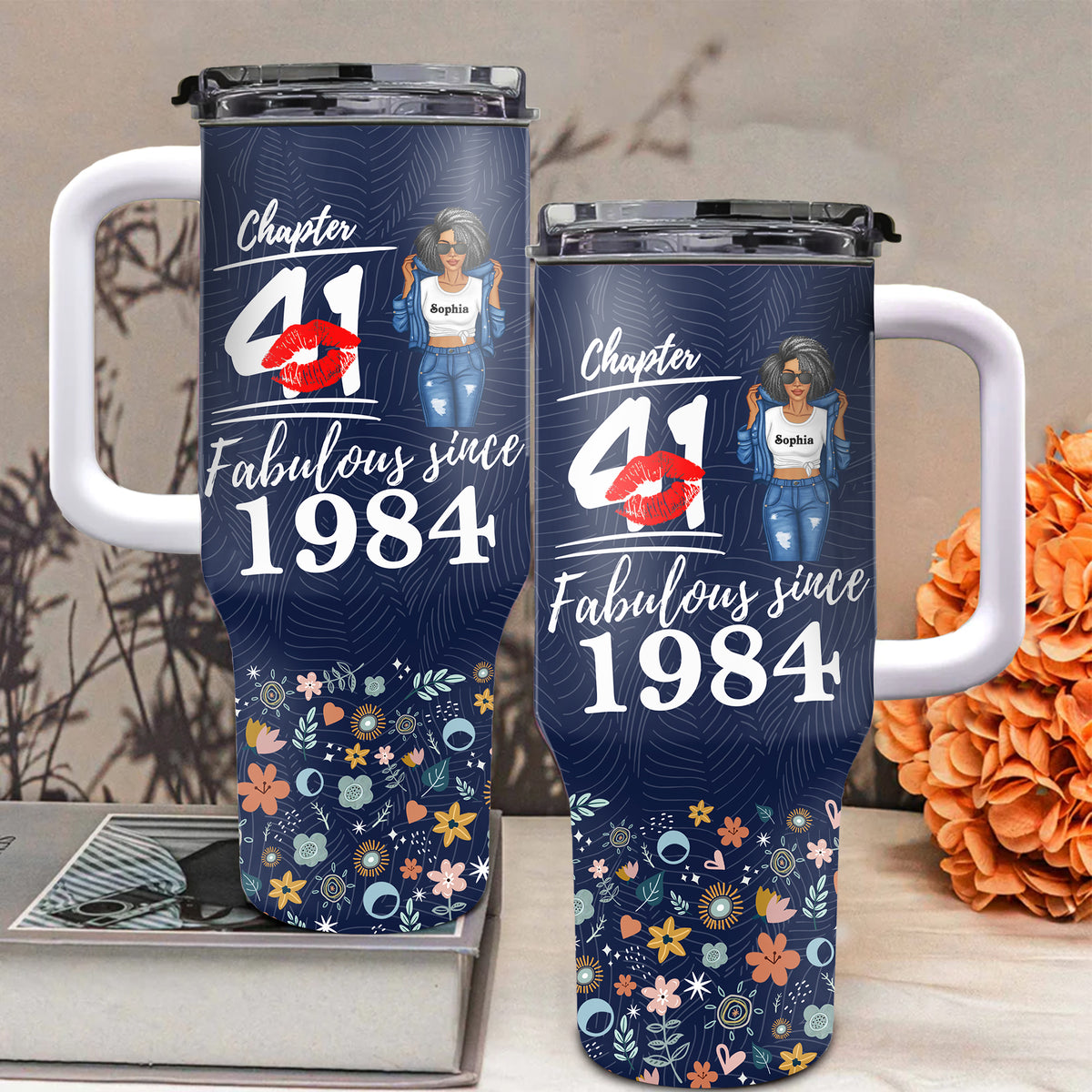 Personalized Tumbler With Straw, Gift Ideas 41st Birthday Woman-ALK