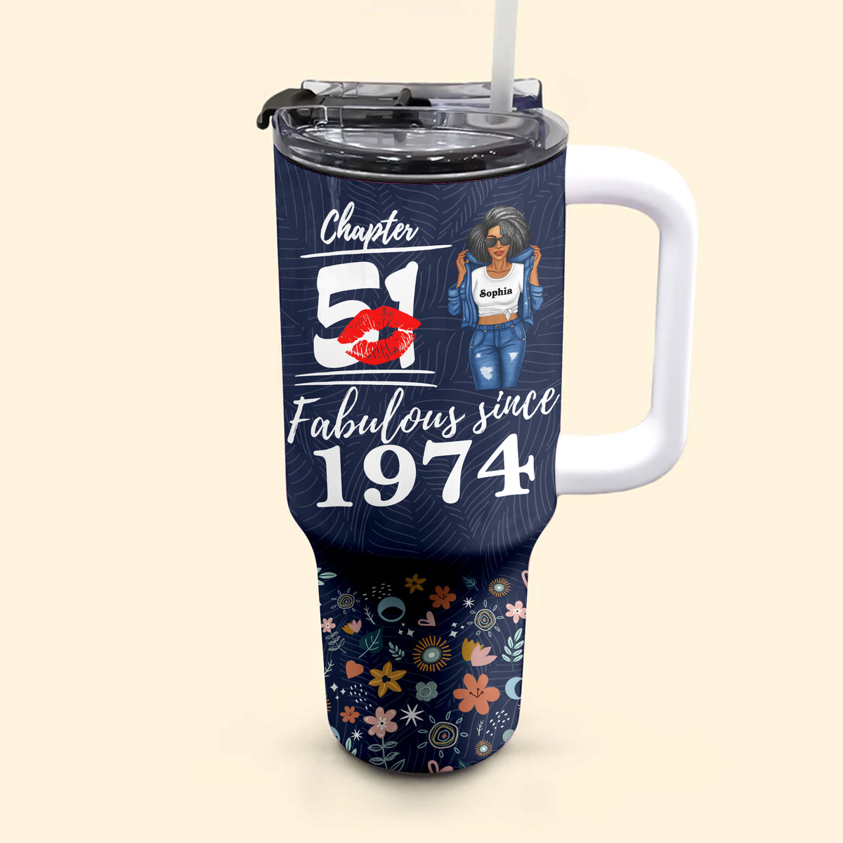 Personalized Tumbler With Straw, Gift Ideas 51st Birthday Woman-ALK