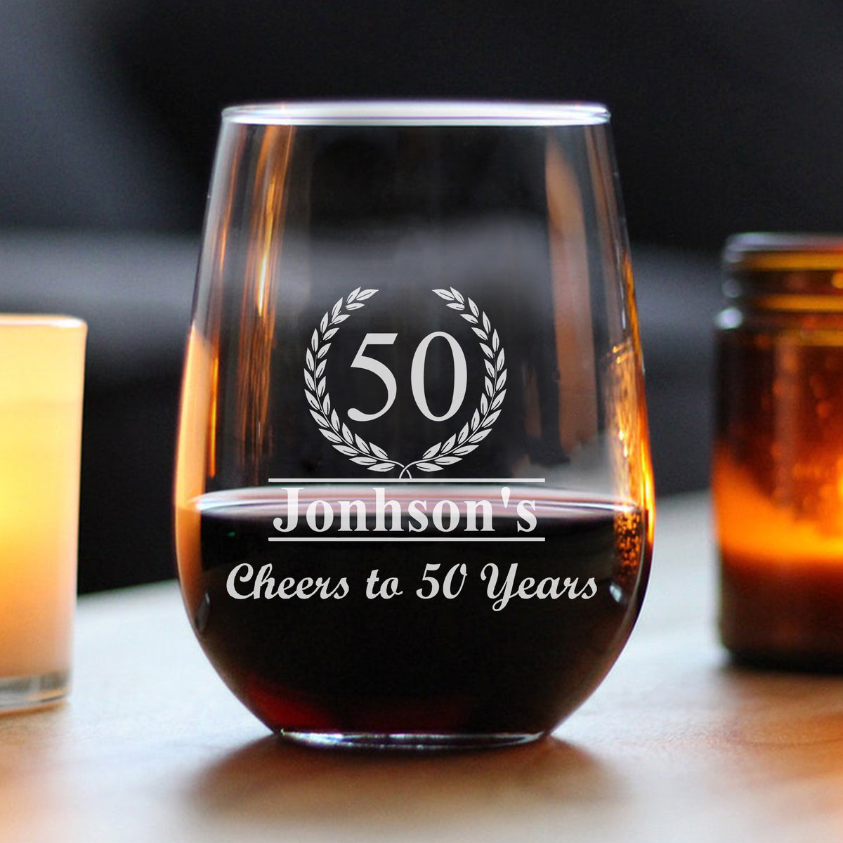 50th Birthday Aged to Perfection - Gifts for 50 Year Old – 50th Birthday Red White Rose Wine Glass-YPT-ALK