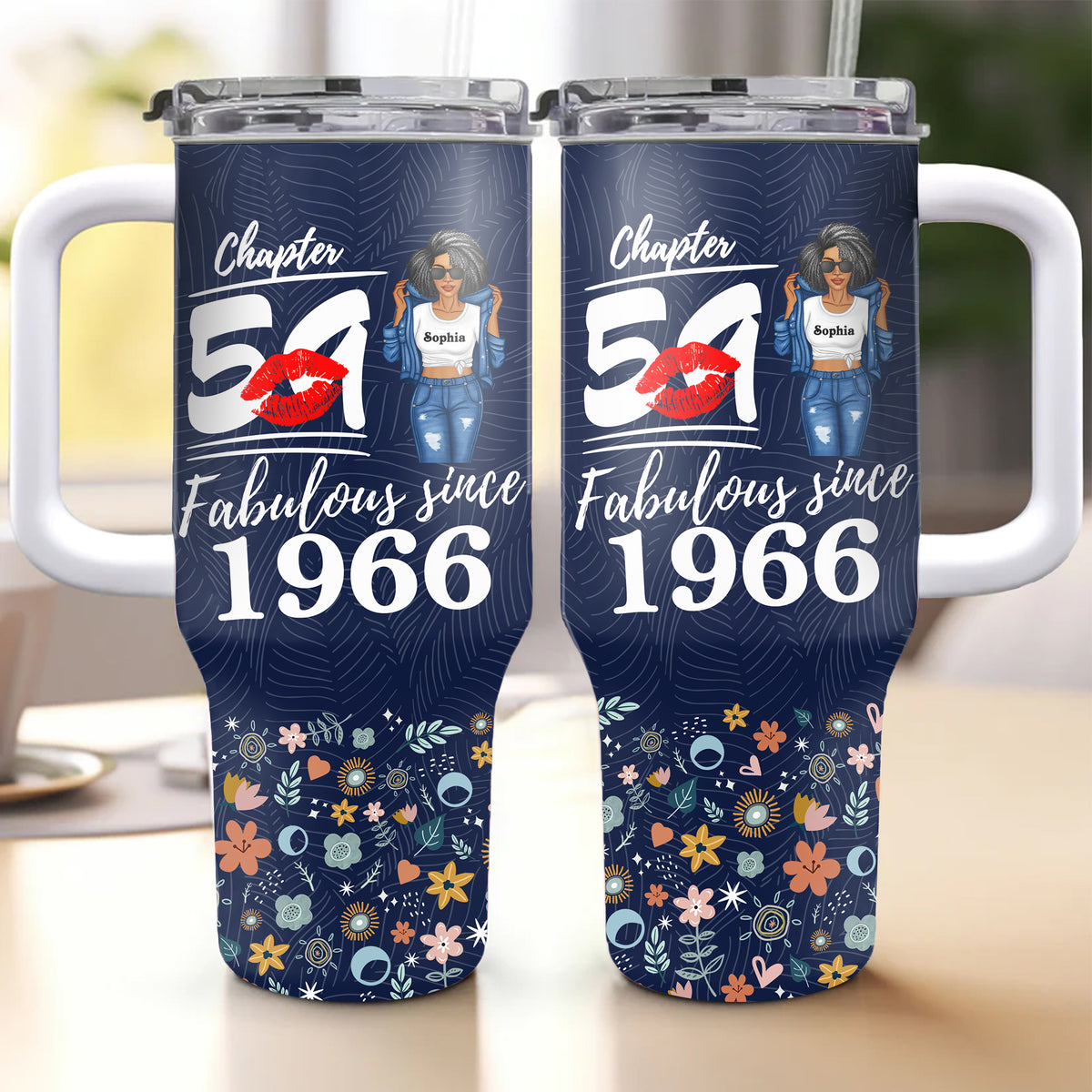 Personalized Tumbler With Straw, Gift Ideas 59th Birthday Woman-ALK