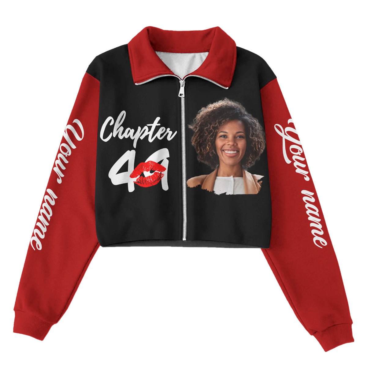 Women‘s Lapel Collar Cropped Sweatshirt - Chapter 49, Fabulous Since 1975 - ALK