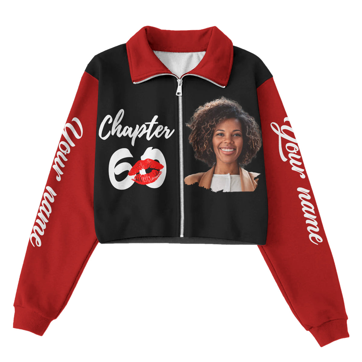 Women‘s Lapel Collar Cropped Sweatshirt - Chapter 60, Fabulous Since 1964 - ALK