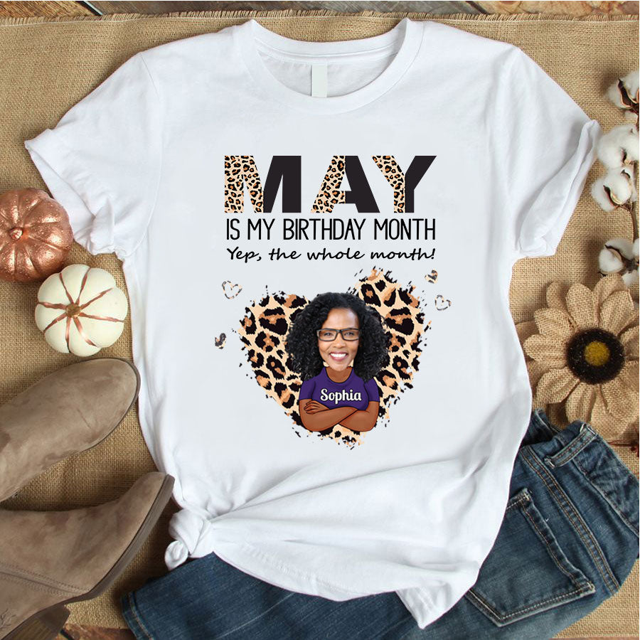 May Birthday Shirt, Custom Birthday Shirt, Queens Born In May, Custom Photo May Birthday Gifts, May Shirts For Woman