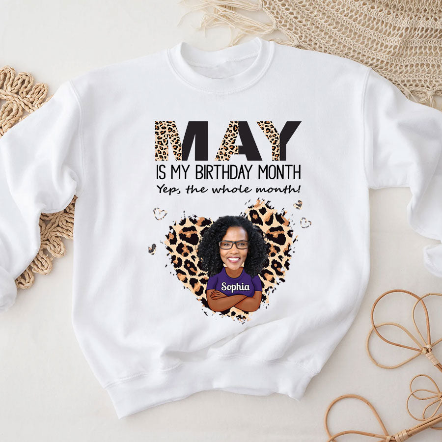 May Birthday Shirt, Custom Birthday Shirt, Queens Born In May, Custom Photo May Birthday Gifts, May Shirts For Woman