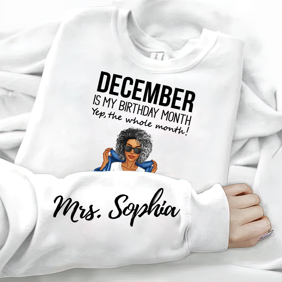 Personalised December Birthday Gifts, December And Fabulous Sweatshirt, December Birthday Shirt Ideas, Gift Ideas For December Birthday Woman