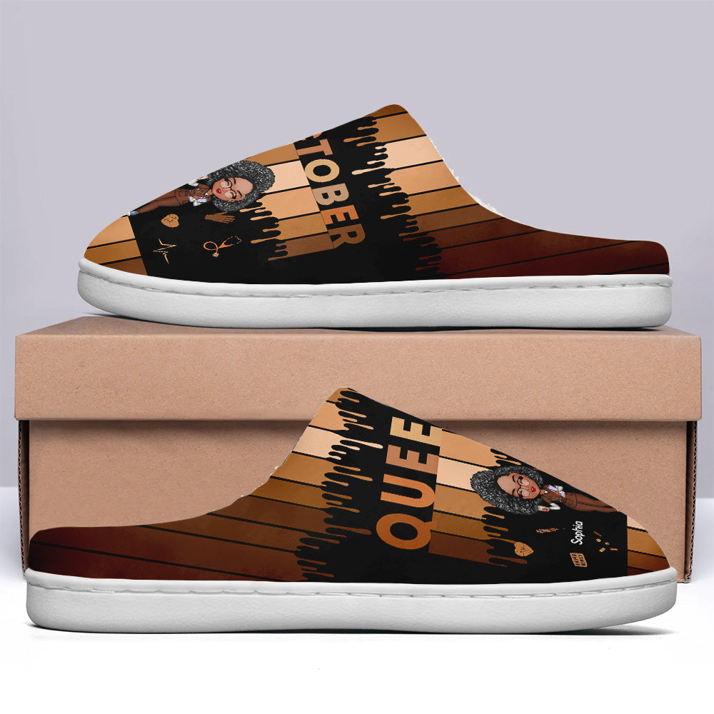 Personalized Slippers, Custom Birthday Gifts For October Girls, Birthday Gifts for Nurses