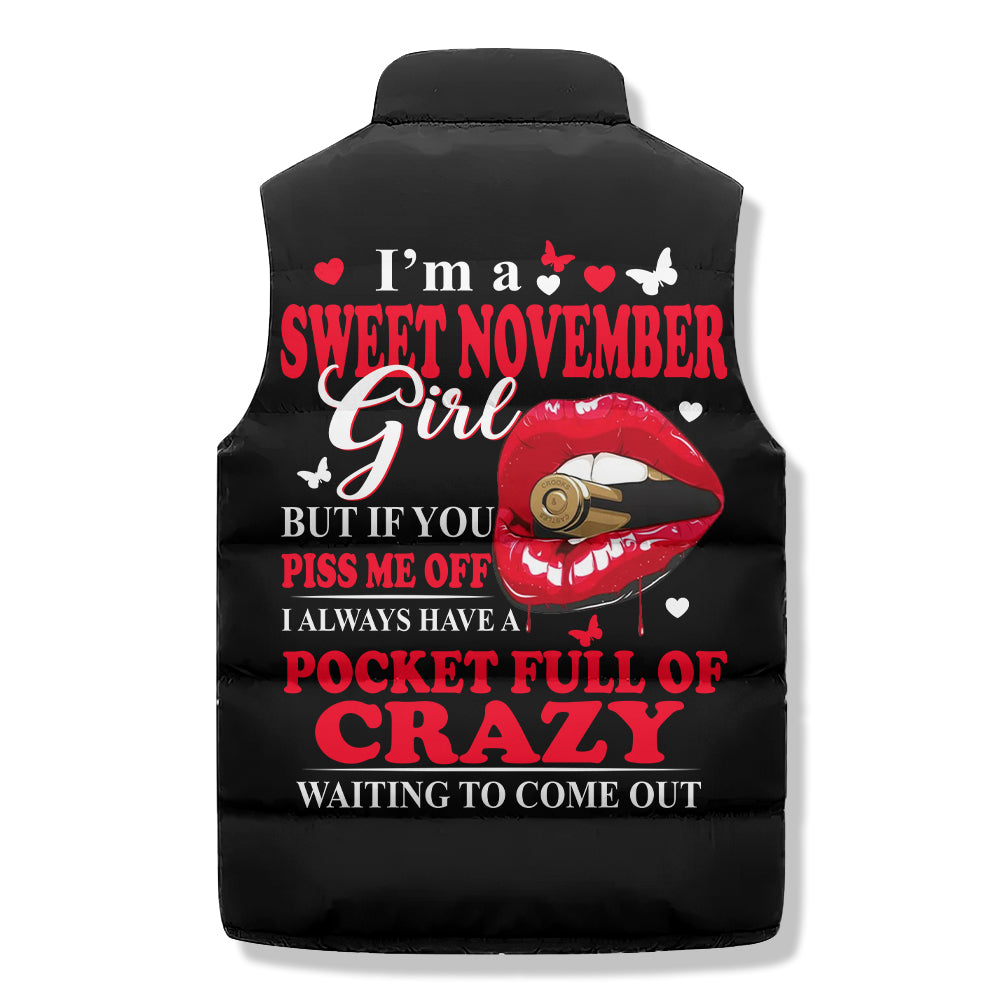 Puffer Vest - November Birthday Gifts, Custom Birthday Gift, Queens Are Born In November
