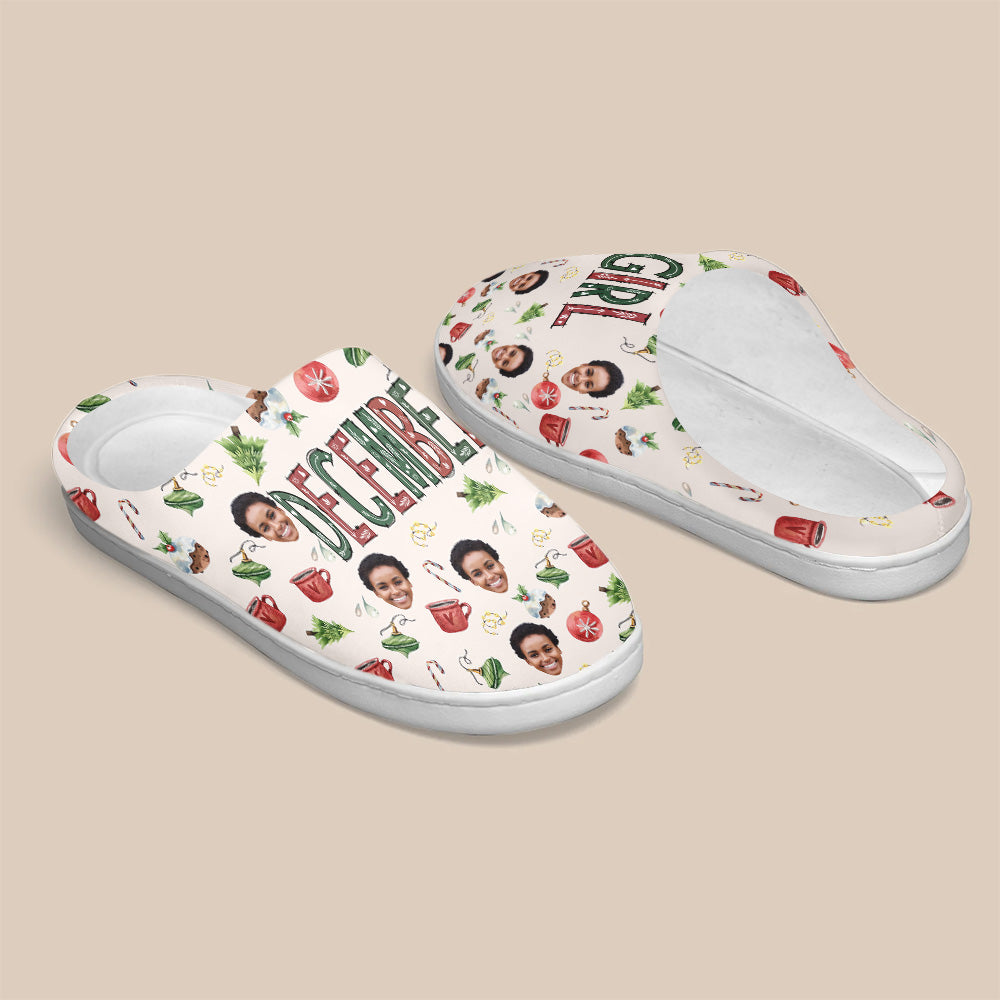 Personalized Slippers, Custom Birthday Gifts For December Girls, December Birthday Gifts For Black Woman