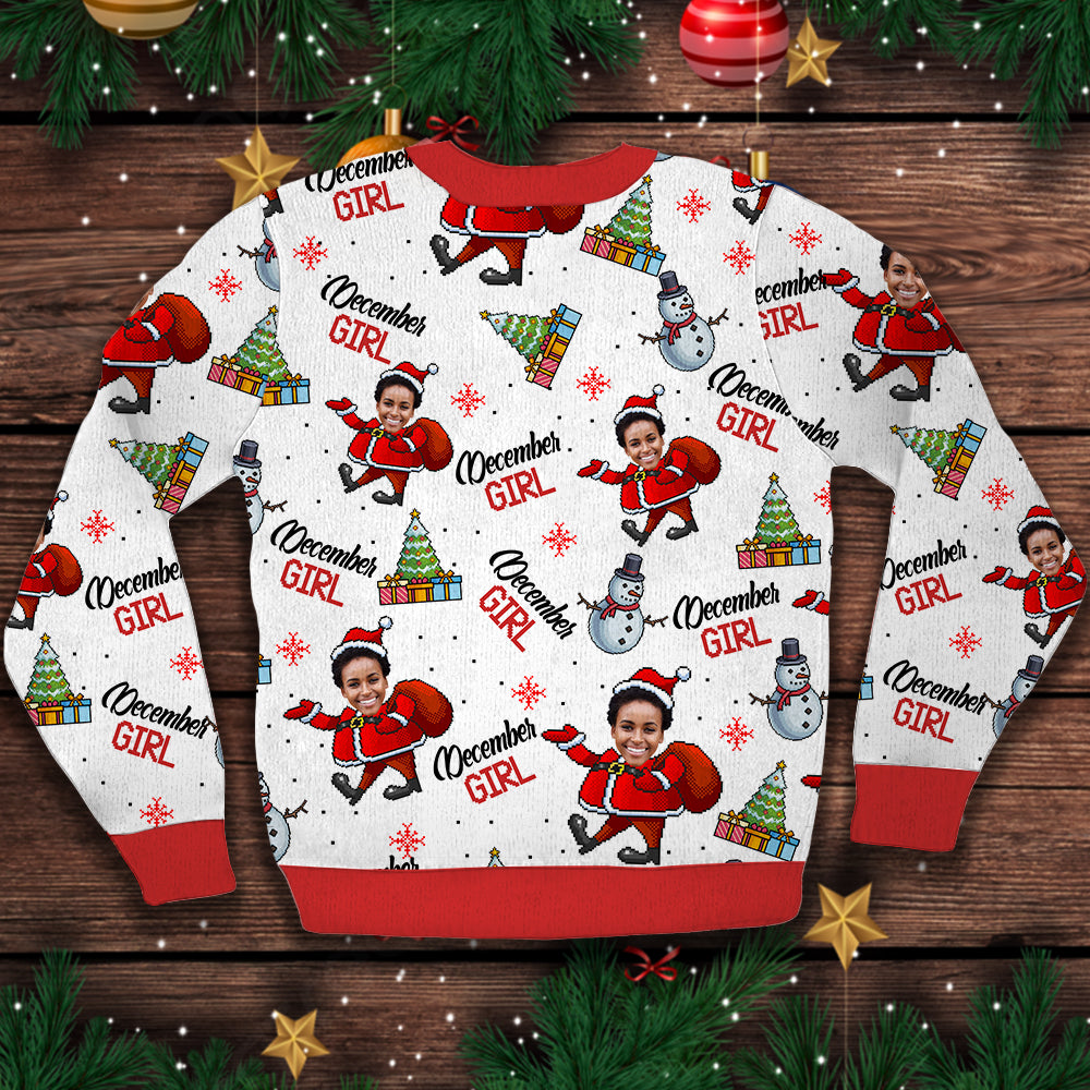 Custom Birthday Sweater, Queens Born In December, December Birthday Gifts For Afro Woman, December Birthday Gifts