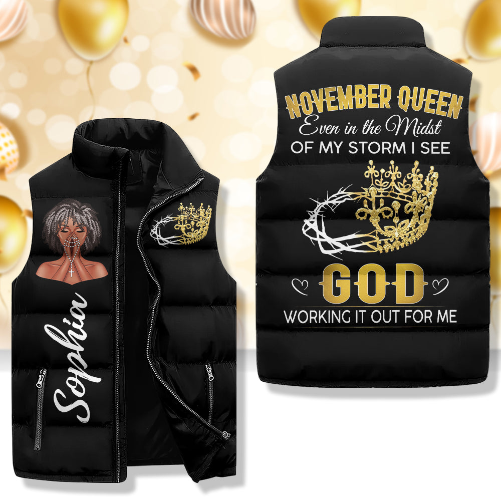 Puffer Vest - Personalized November Birthday Month, Gift Ideas For November Birthday