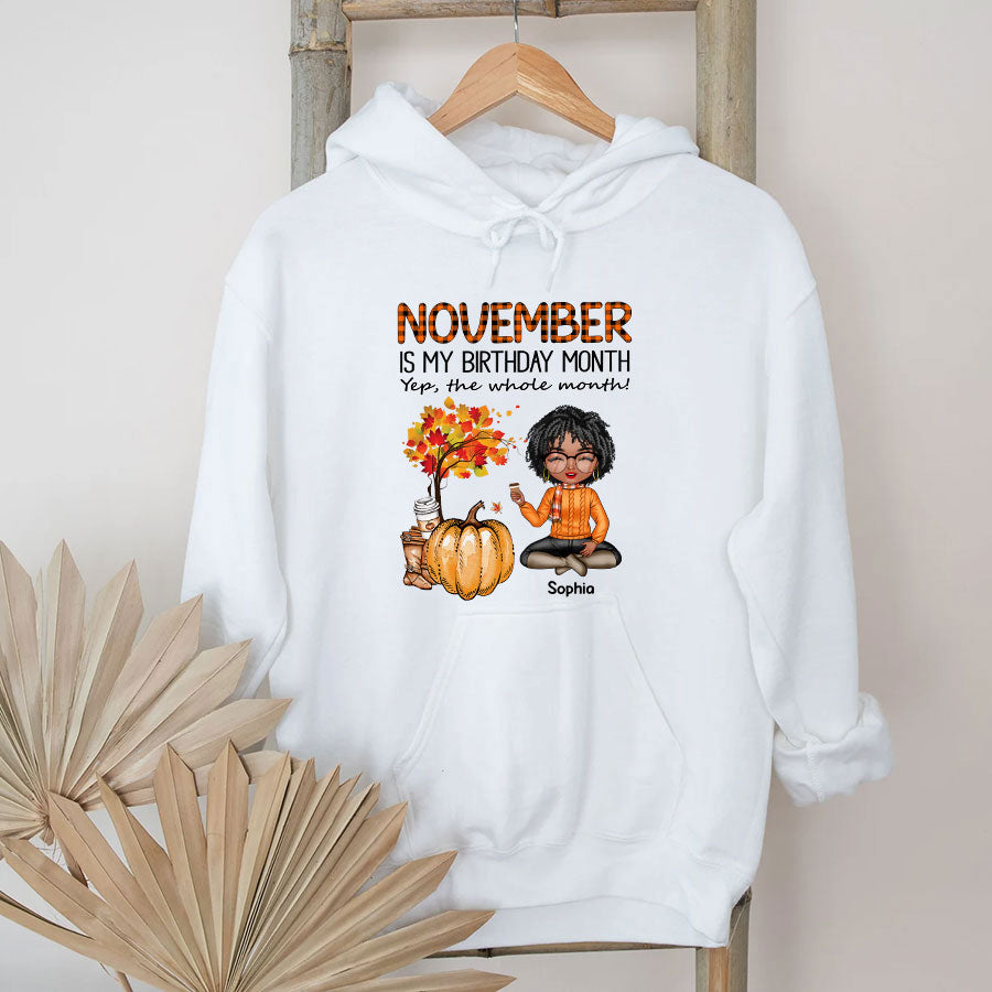 Custom Birthday Shirt, Queen Was Born In November, November Birthday Shirts For Woman, November Birthday Gift