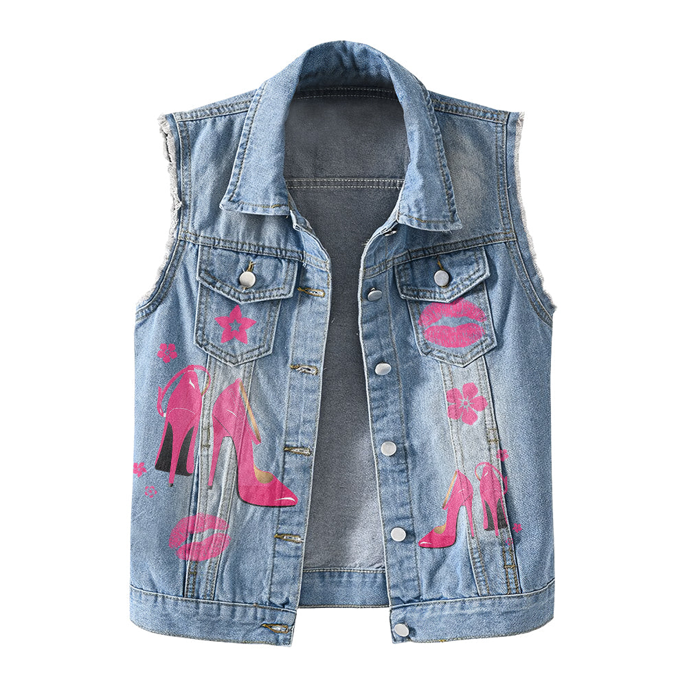 Premium log denim vest - Personalised 50th Birthday Gifts, Gift Ideas 50th Birthday Woman