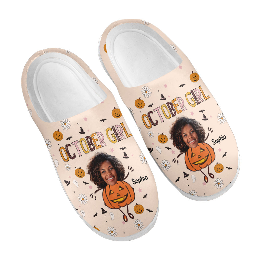 Personalized Slippers, Custom Birthday Gifts For October Girls, October Birthday Gifts For Black Woman