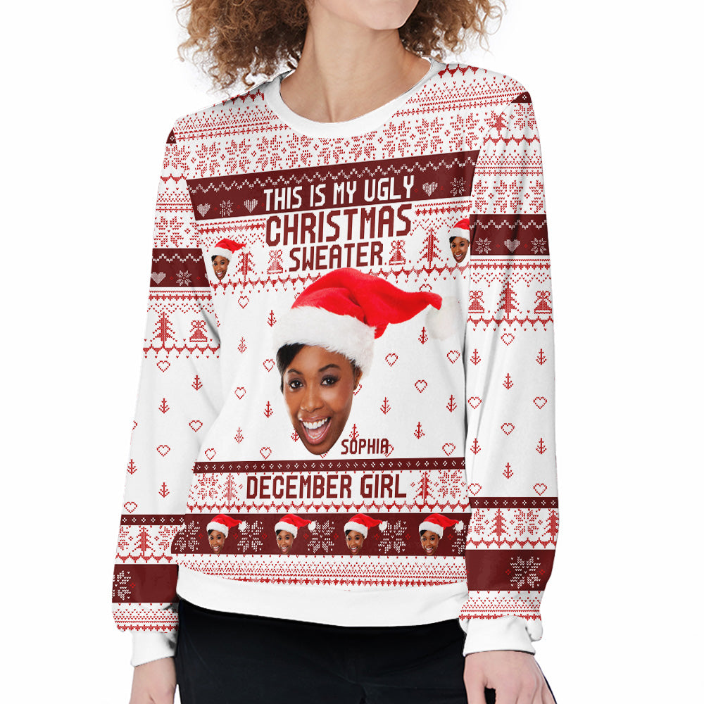 Custom Birthday Sweater, Queens Born In December, December Birthday Gifts For Afro Woman, December Birthday Gifts