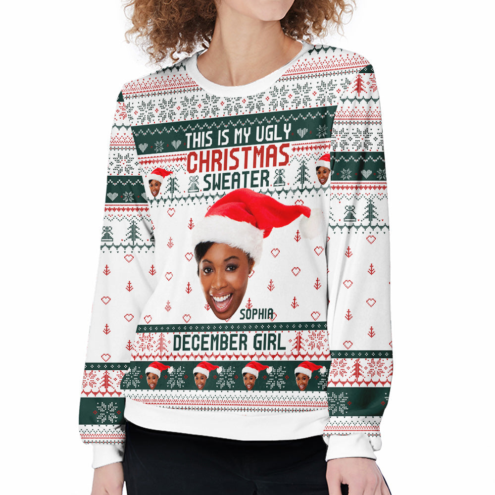 Custom Birthday Sweater, Queens Born In December, December Birthday Gifts For Afro Woman, December Birthday Gifts