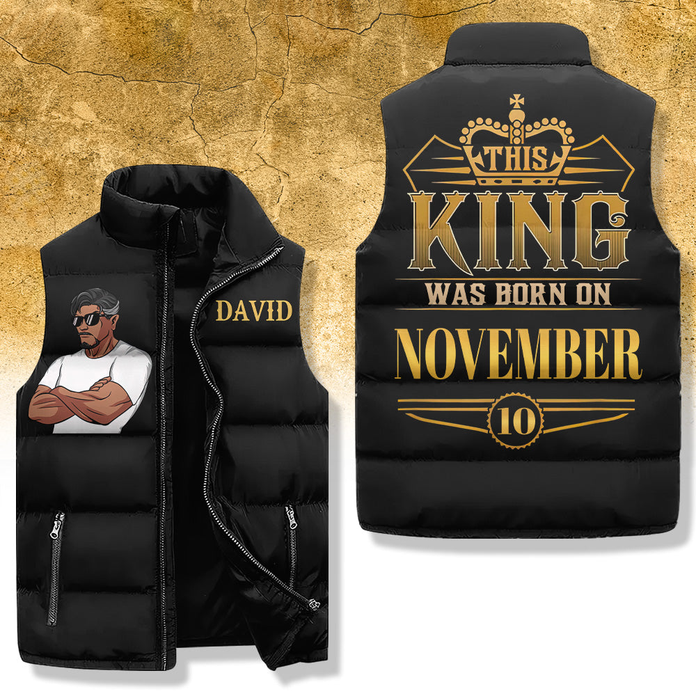 Puffer Vest - Personalised November Birthday Month, Gift Ideas For November Birthday Men