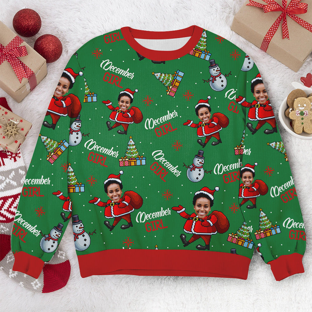 Custom Birthday Sweater, Queens Born In December, December Birthday Gifts For Afro Woman, December Birthday Gifts