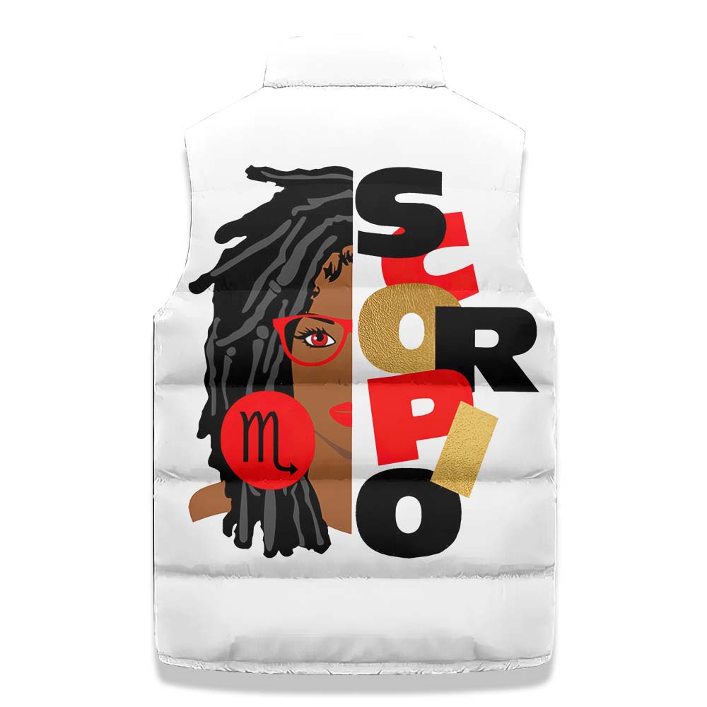 Puffer Vest - Gift For Women, Scorpio Birthday Gifts, Custom Scorpio Gift