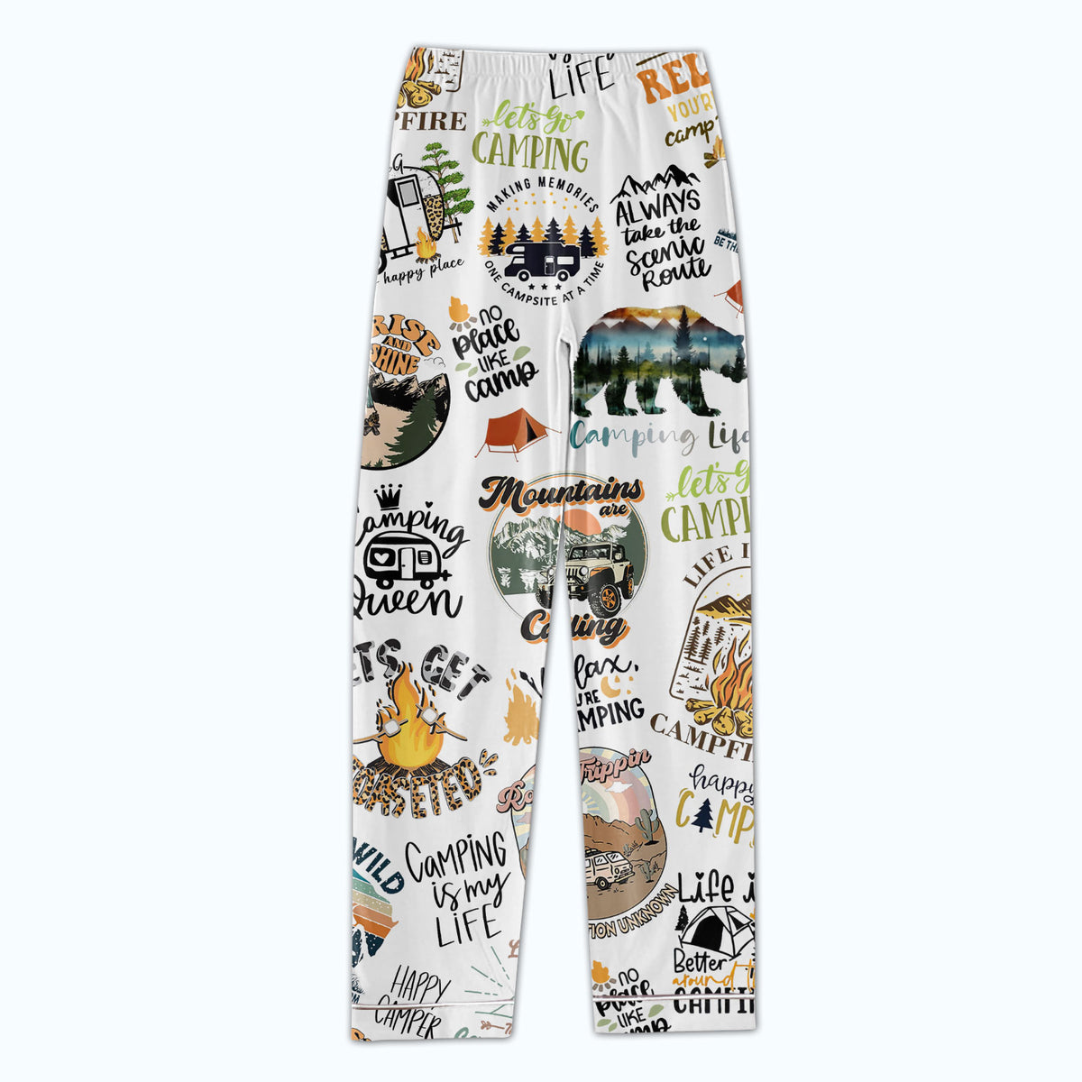 Personalized Women&#39;s Pajama Set, Gift For Camping Lovers