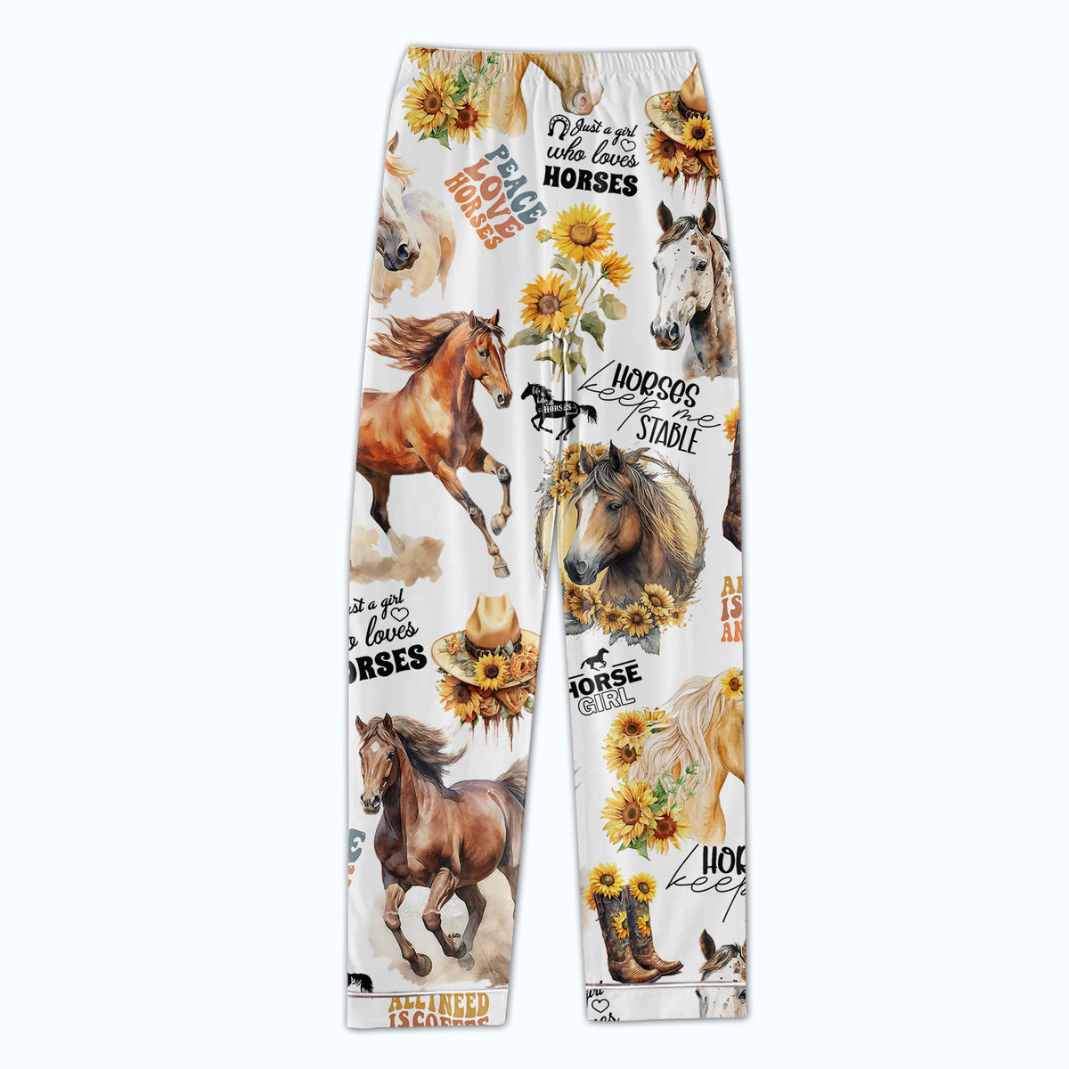 Personalized Women&#39;s Pajama Set, Gift For Horse Lovers