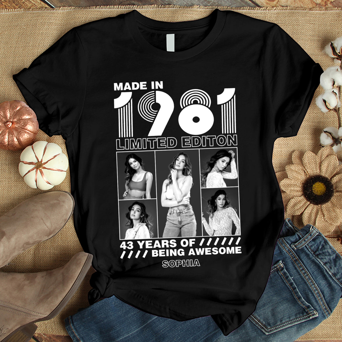 43rd Birthday Shirts, Custom Birthday Shirts, Turning 43 Shirt, Gifts For Women Turning 43, 43 And Fabulous Shirt -YPT-TLT
