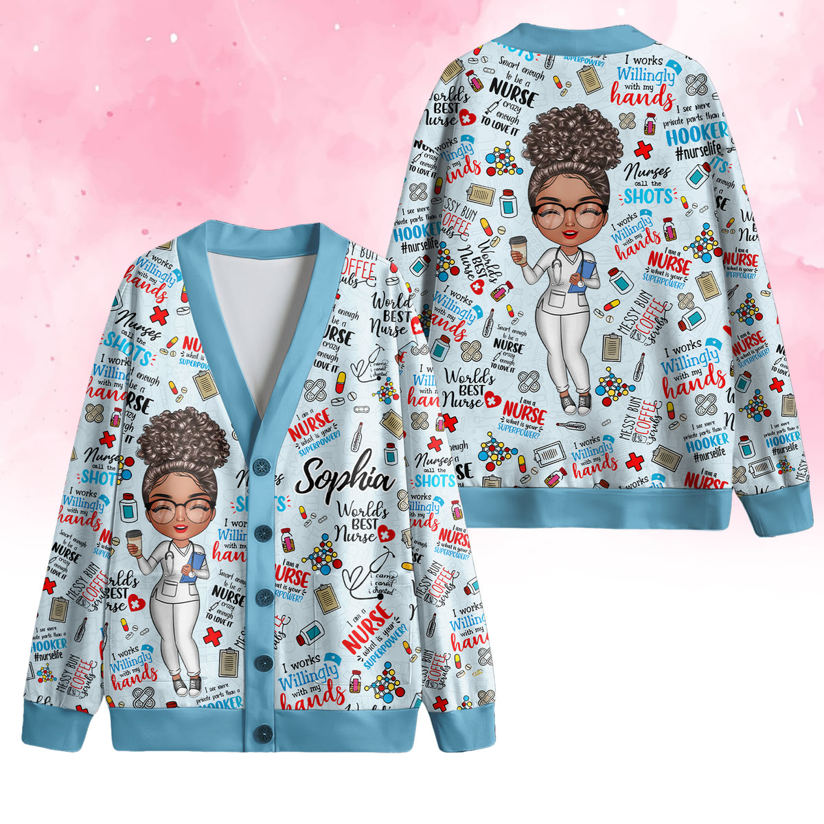 Personalized Cadigan - Personalized Gift Ideas For Nurse, Doctors