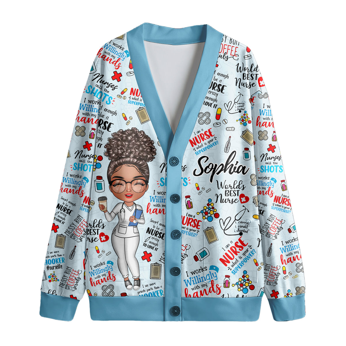 Personalized Cadigan - Personalized Gift Ideas For Nurse, Doctors