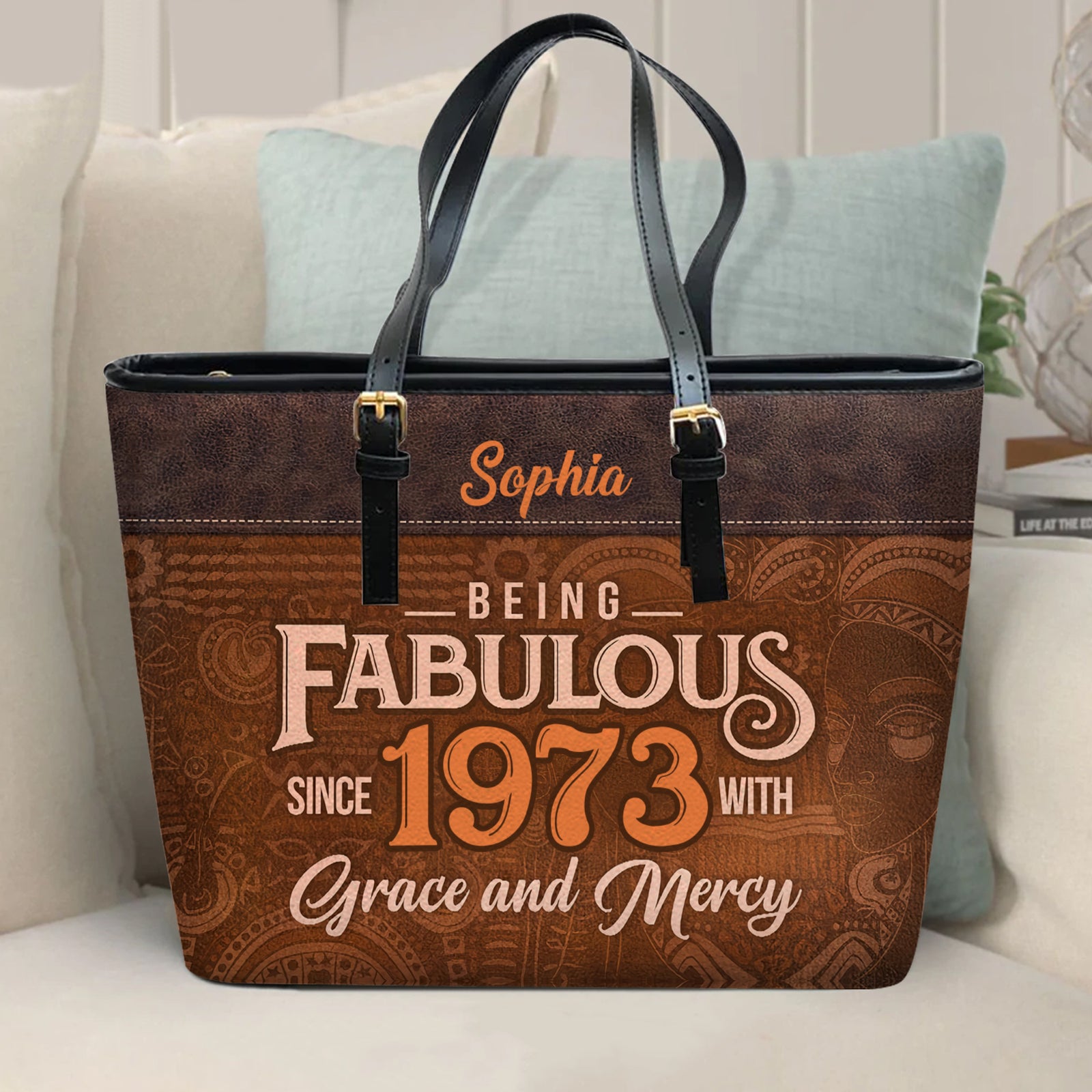 Personalized Leather Bucket Bag, Personalized 50th Birthday Gifts, 50th Gift Ideas For Her