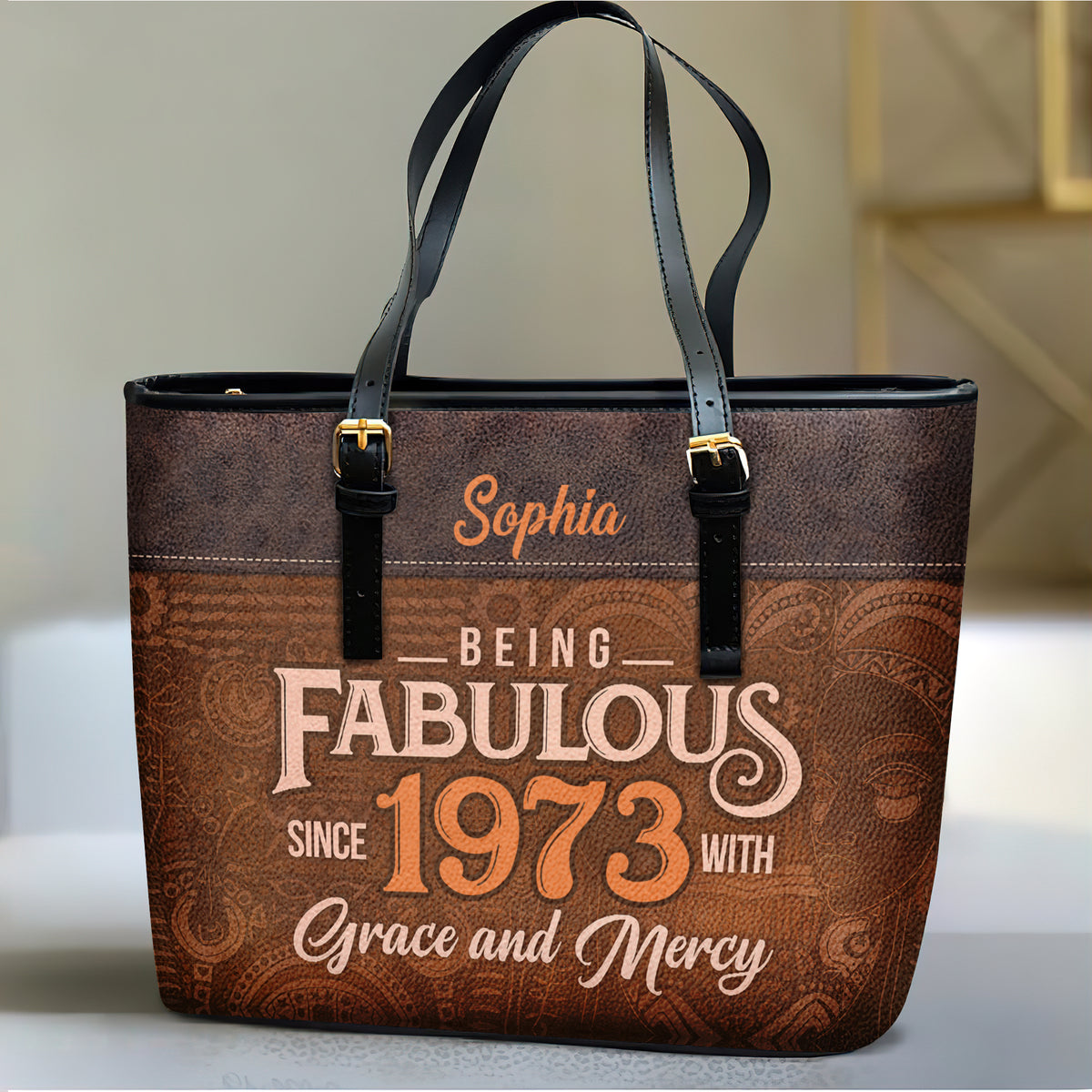 Personalized Leather Bucket Bag, Personalized 50th Birthday Gifts, 50th Gift Ideas For Her