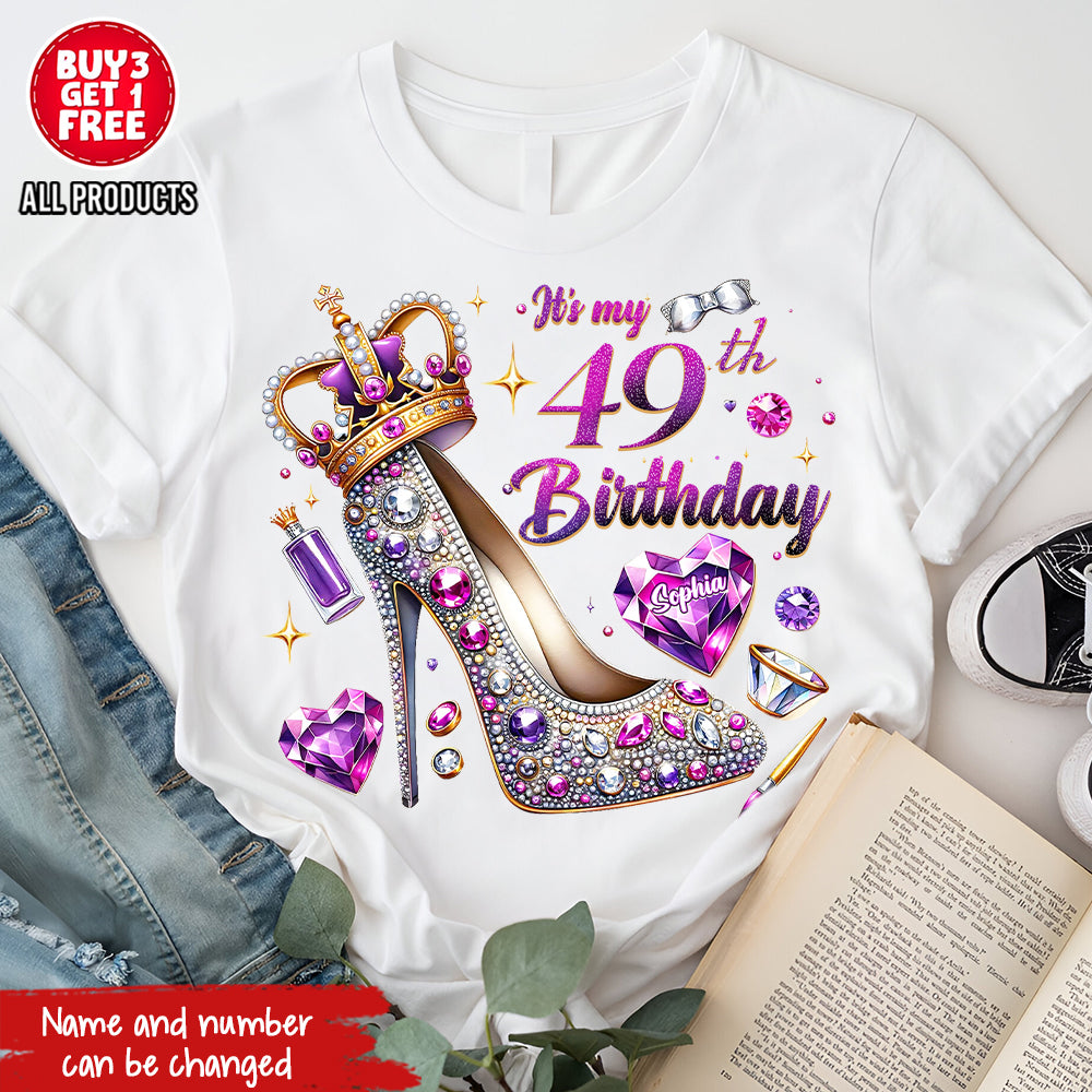 49th Birthday Shirts, Custom Birthday Shirts, Turning 49 Shirt, Gifts For Women Turning 49, 49th Birthday Shirts For Her-YPT-ALK