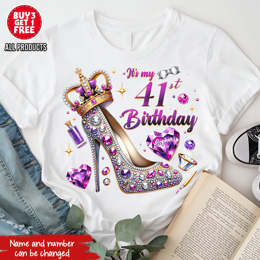 41st Birthday Shirts, Custom Birthday Shirts, Turning 41 Shirt, Gifts For Women Turning 41, 41st Birthday Shirts For Her-YPT-ALK