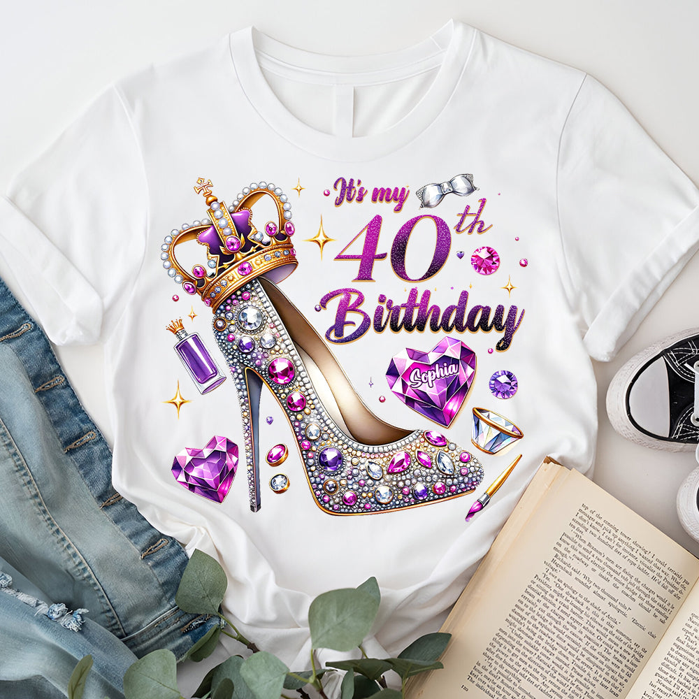 40th Birthday Shirts, Custom Birthday Shirts, Turning 40 Shirt, Gifts For Women Turning 40, 40 And Fabulous Shirt, 40th Birthday Shirts For Her-YPT-ALK
