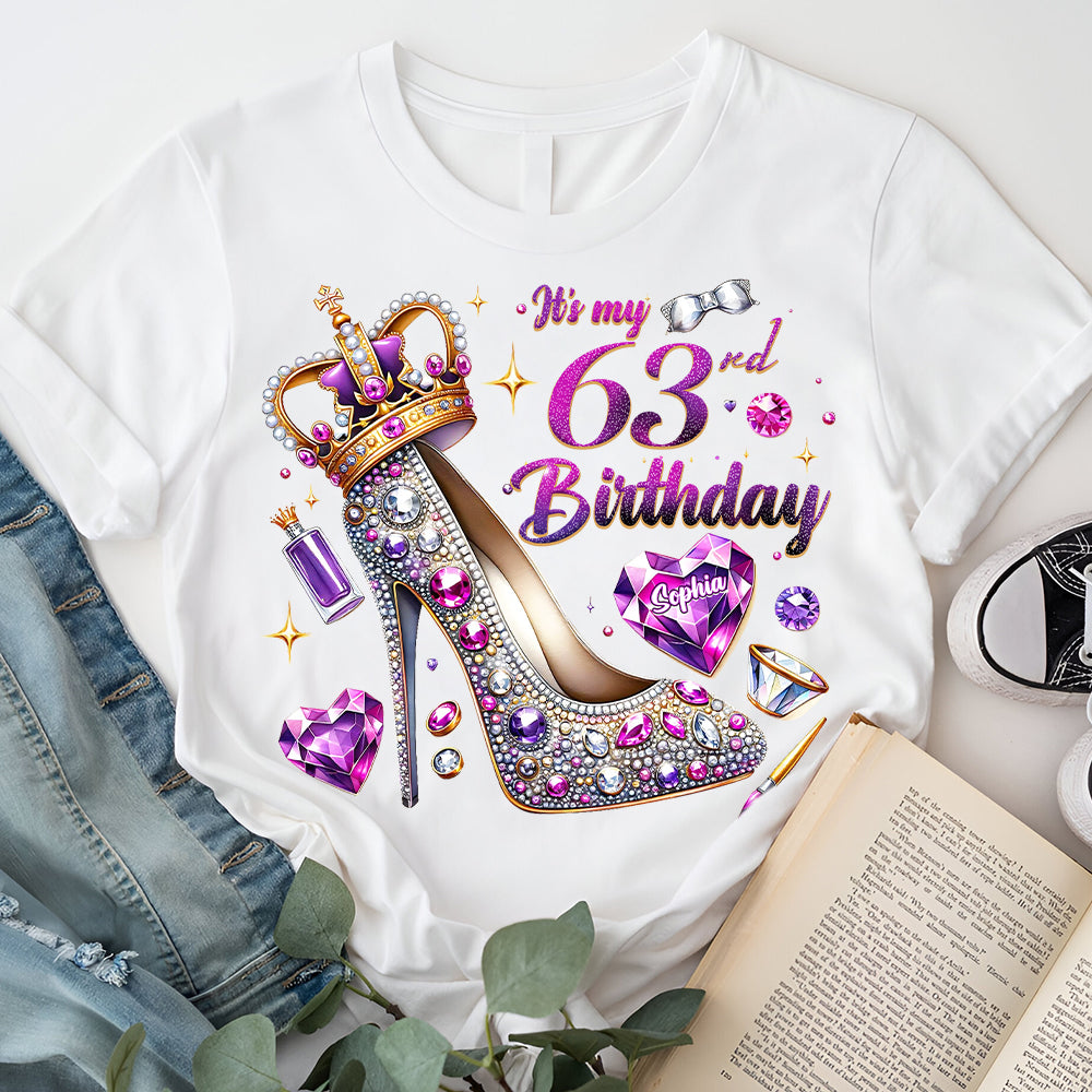 63rd Birthday Shirts, Custom Birthday Shirts, Turning 63 Shirt, Gifts For Women Turning 63, 63rd Birthday Shirts For Her-YPT-ALK