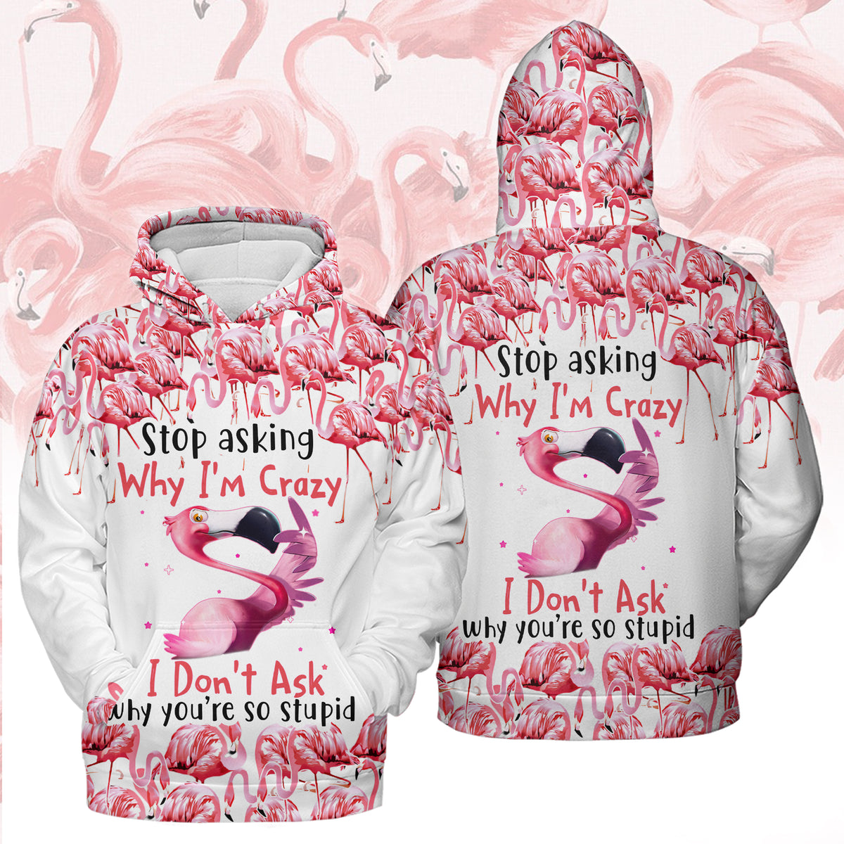 Hoodie - Personalized Gift Ideas For Flamingo Lovers