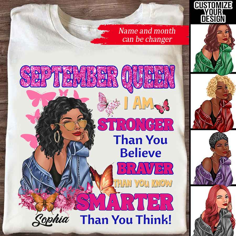 September Birthday Shirt, Custom Birthday Shirt, Queens Born In September, September Birthday Shirts For Woman, September Birthday Gifts, September Is My Birthday Month, Yep The Whole Month-YPT-HCT