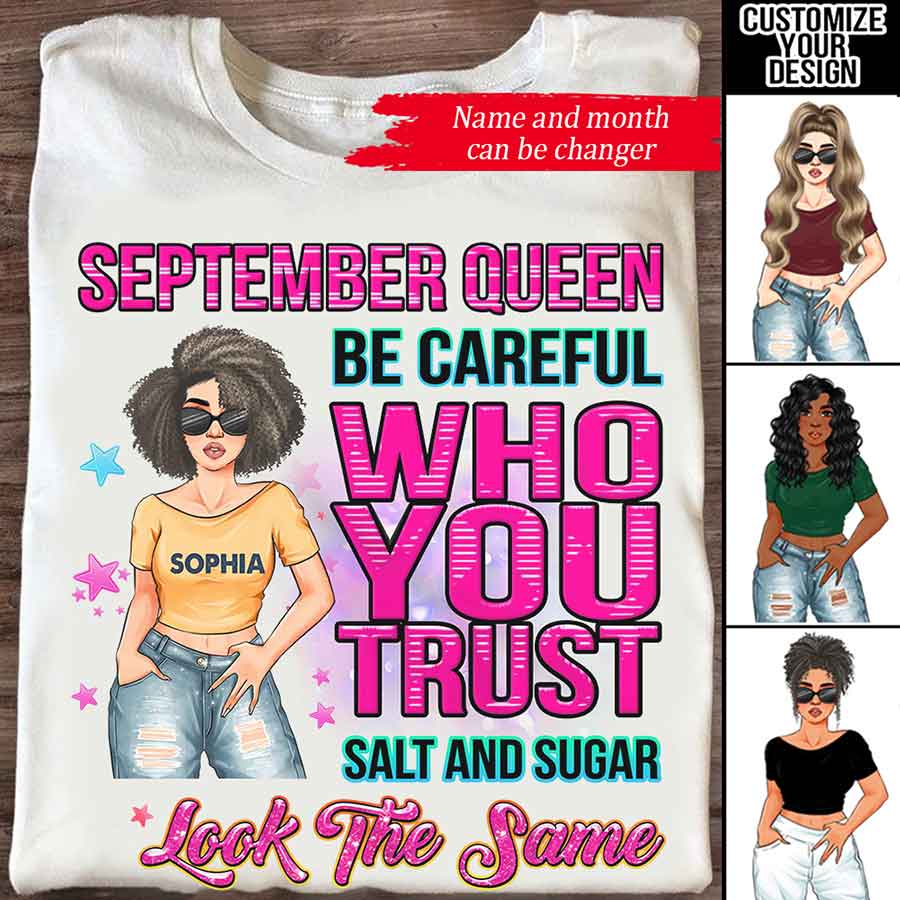 September Birthday Shirt, Custom Birthday Shirt, Queens Born In September, September Birthday Shirts For Woman, September Birthday Gifts, September Is My Birthday Month, Yep The Whole Month-YPT-HCT