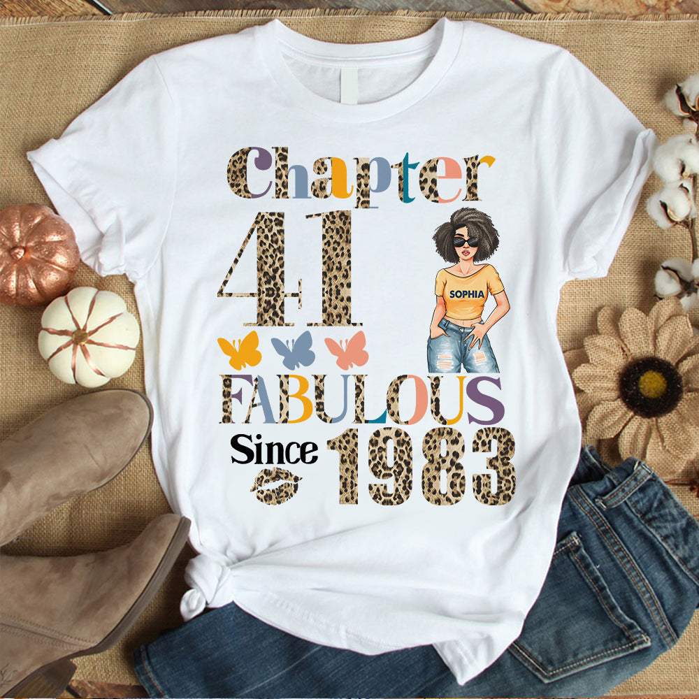 Chapter 41, Fabulous Since 1983 41st Birthday Unique T Shirt For Woman, Custom Birthday Shirt, Her Gifts For 41 Years Old , Turning 41 Birthday Cotton Shirt - YPT-HCT
