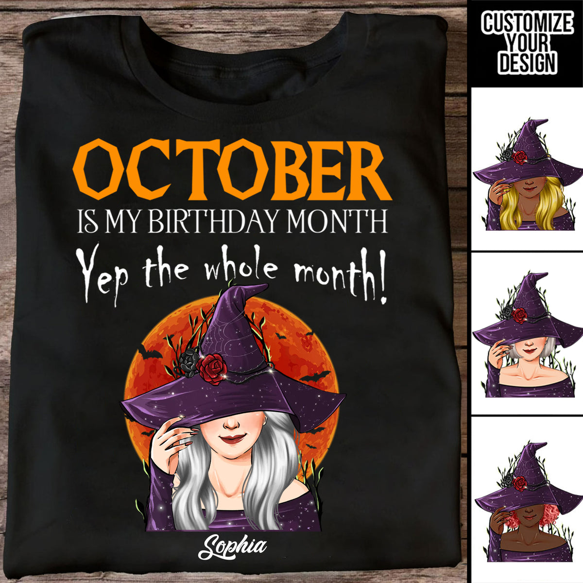 Personalized October Birthday Shirt, Custom Birthday Shirt, Queens are Born In October, October Birthday Shirts For Woman, October Birthday Gifts-YPT-ALK