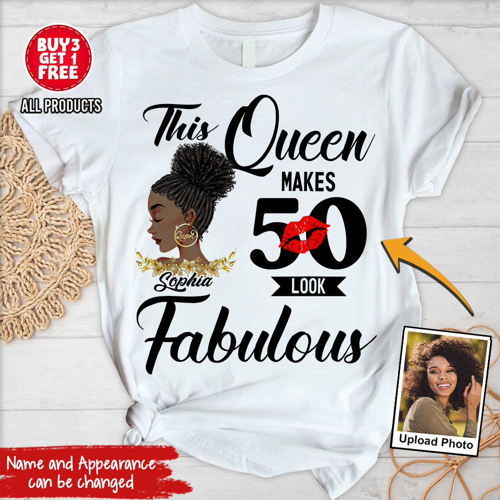 Personalized 50th Birthday Unique T Shirt For Woman, Custom Birthday Shirt, Her Gifts For 50 Years Old , Turning 50 Birthday Cotton Shirt-YPT-HCT