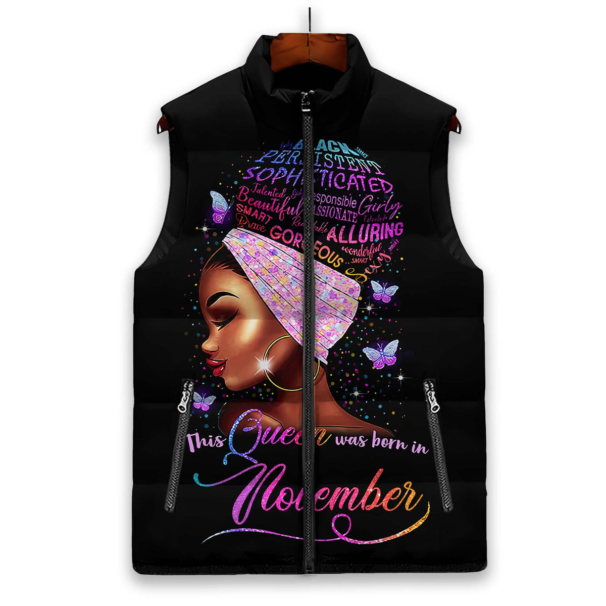 Puffer Vest - Personalized November Birthday Month, Gift Ideas For November Birthday For Girls, I&#39;m A November Woman