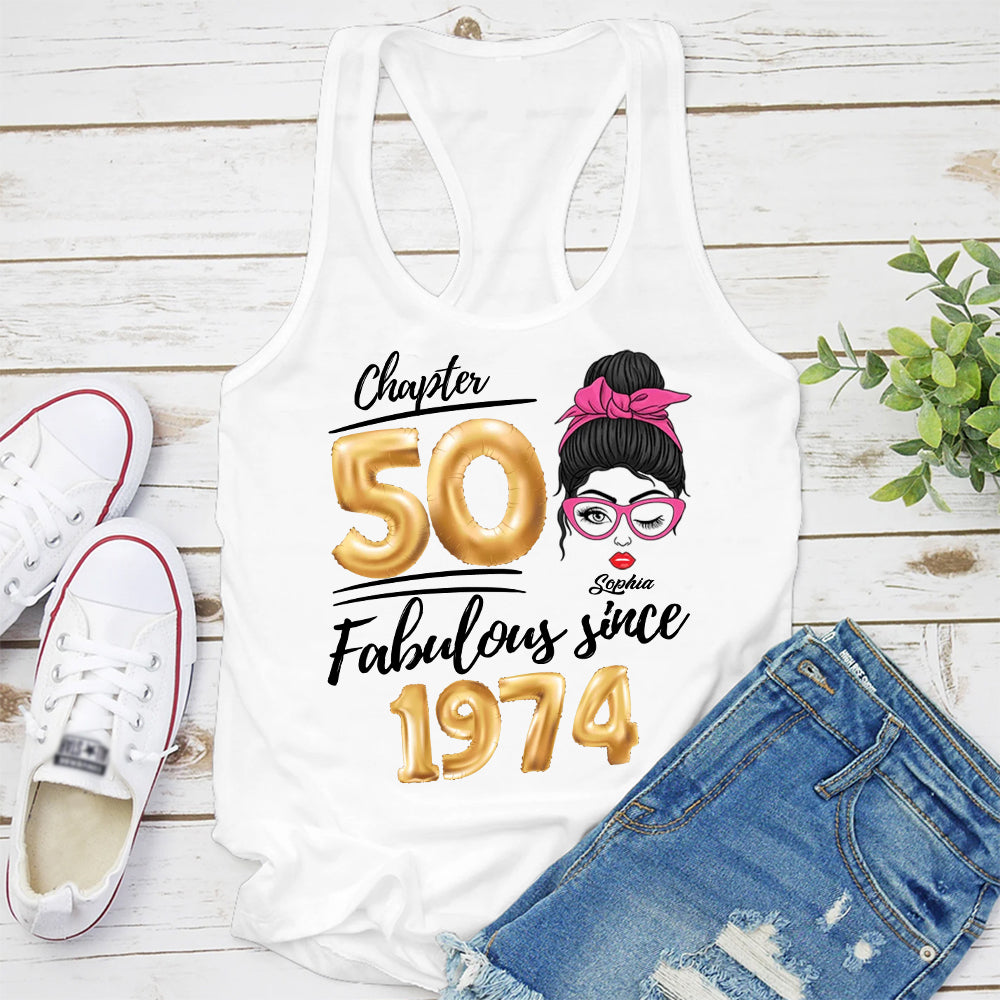 50th Birthday Shirts, Custom Birthday Shirts, Turning 50 Shirt, Gifts For Women Turning 50, 50 And Fabulous Shirt, 1974 Shirt - HCT